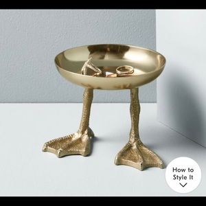 New West Elm Brass Duck Feet Jewelry/Pin Tray/Dish (or Cute Ostrich Egg …
